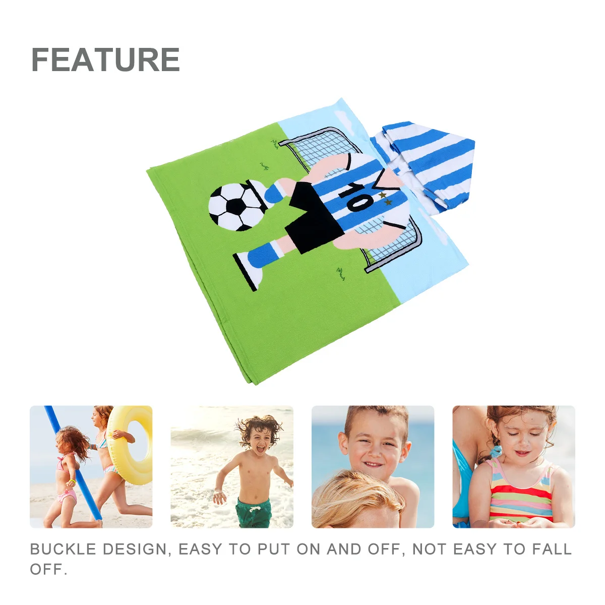 

Children Bath Towel Cape Wear Resistant Quick Towel Cloak for Swimming Pool Beach Use Children Cape