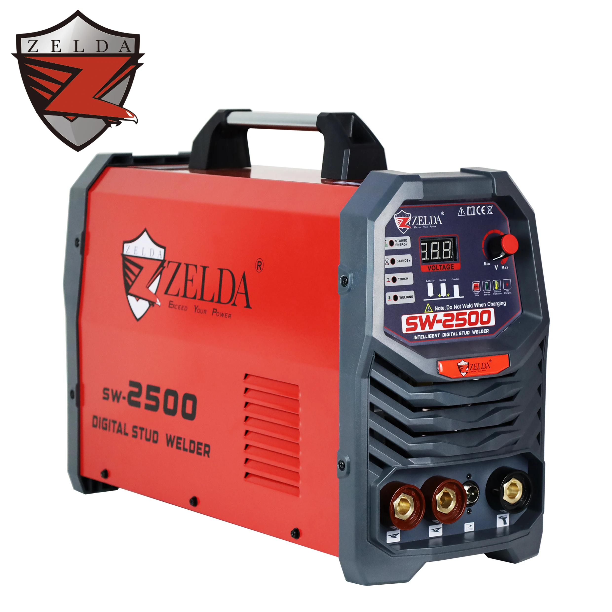 New Design ZELDA 1-Phase 230V 2500A Stud Welder Machine Multifunctional IGBT Inverter DC Motor PLC Technology Used Stud Welding