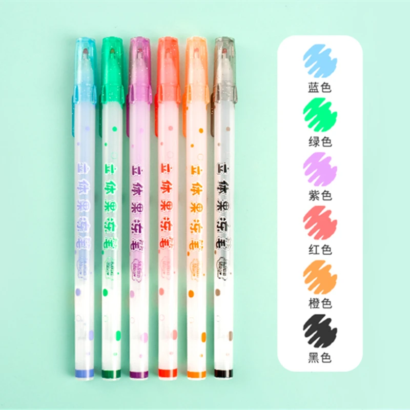 3D Three-dimensional Jelly Pen Color Gel Pen Student Cute Diy Multi-color Painting Pen Graffiti Ceramic Metal Glass Nail Pen