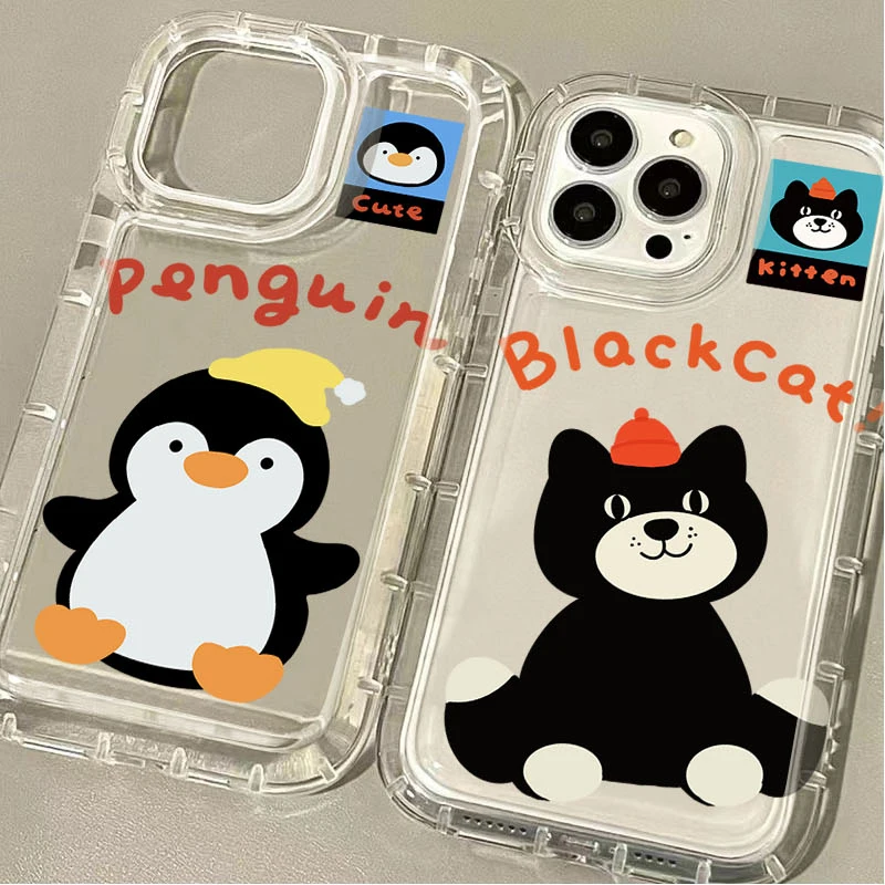 Cartoon Penguin Puppy Cat Cute Case for Samsung Galaxy A15 A55 A05 A05S A14 A24 A13 A23 A73 A12 A22 A32 A52 A52S A72 A31 A51 A71