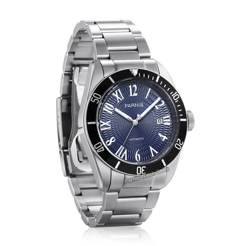 Parnis 41mm Sapphire Crystal Automatic Men's Watch Luminous Marker 10 ATM Waterproof