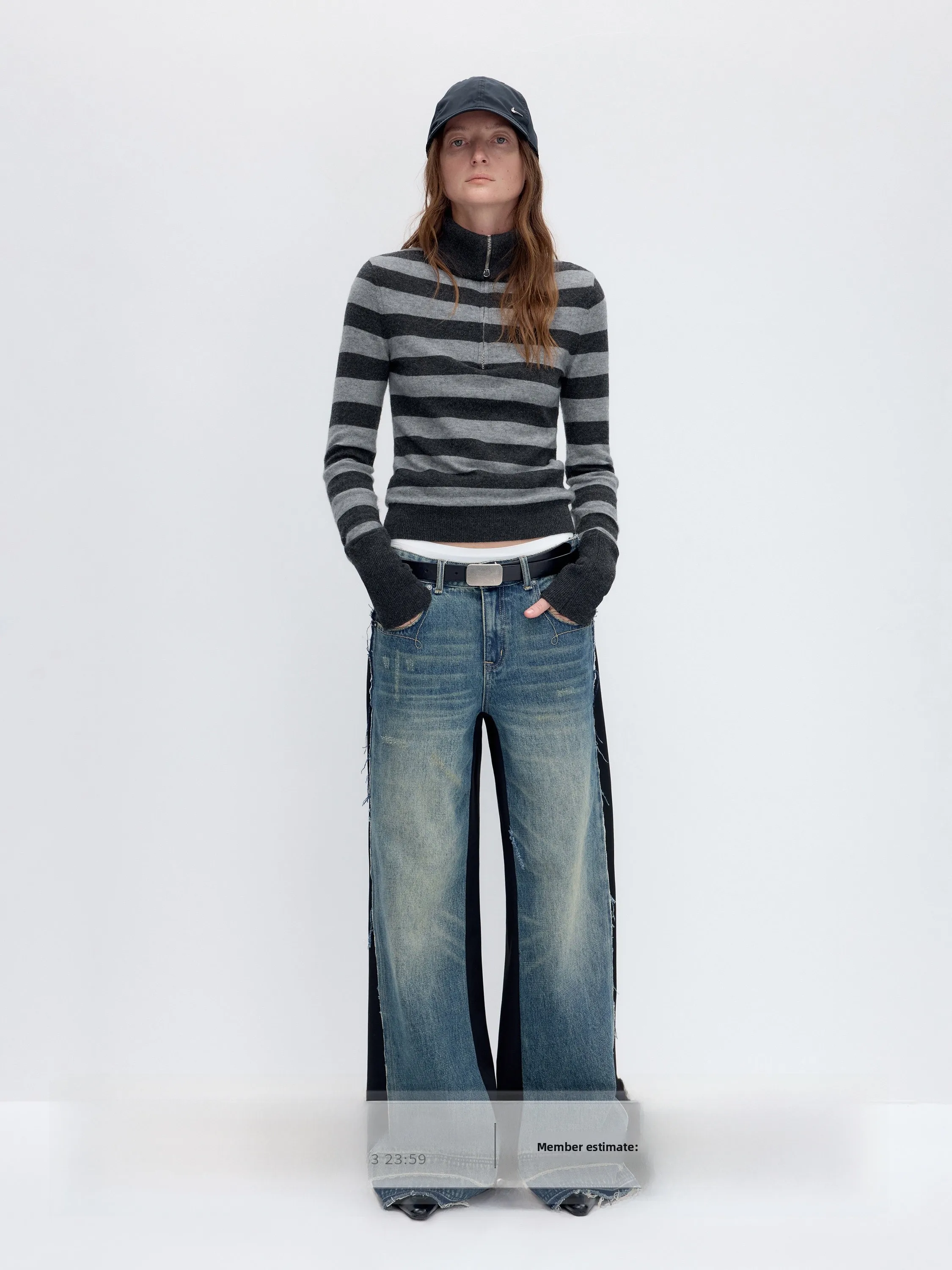 

Ретро Цвет Blo TR Ткань Свободный подол Широкие джинсы Повседневные джинсовые брюки с низкой талией Прямые брюки для женщин Одежда для взрослых