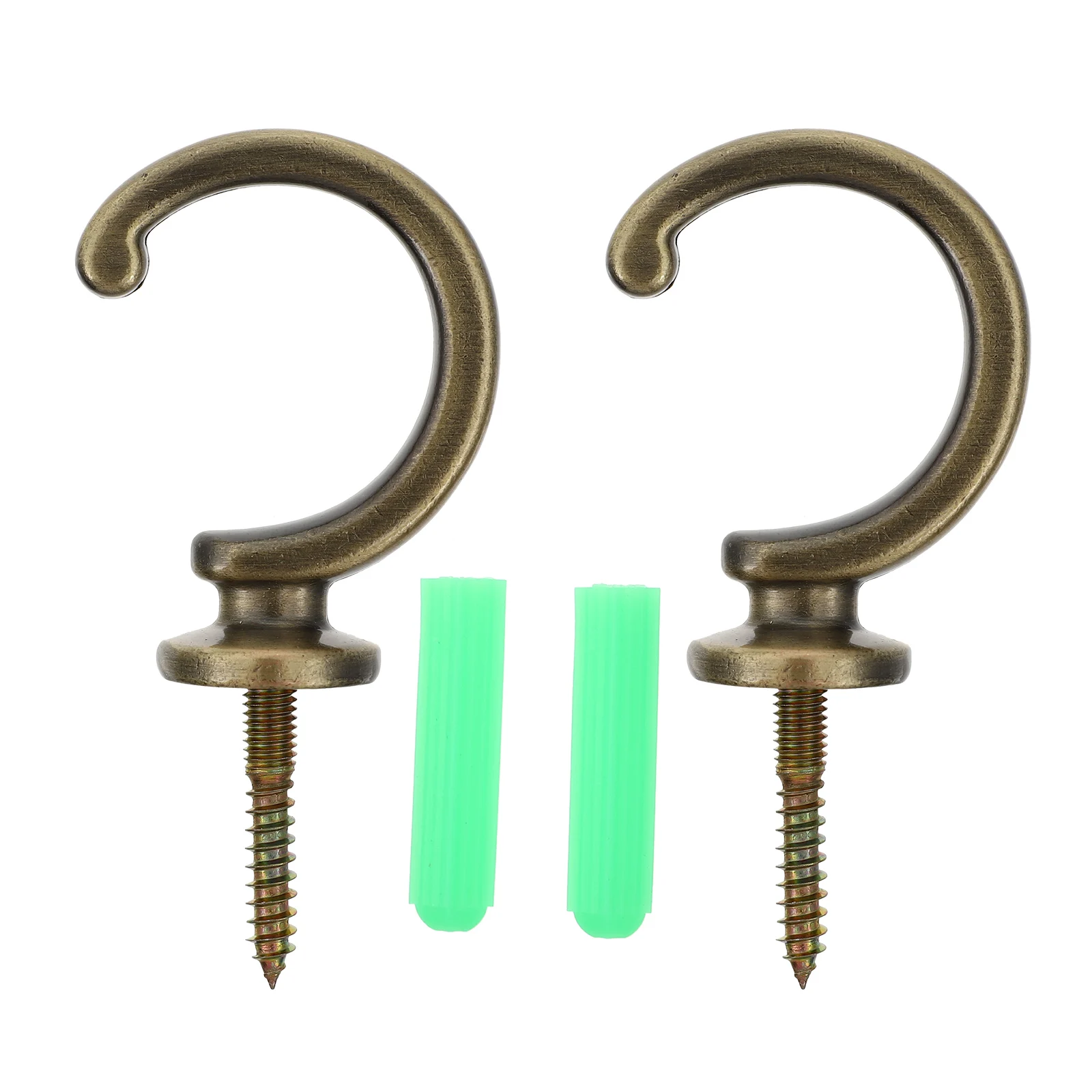 

2 Pcs Zinc Alloy Curtain Hooks Home Accessories Sturdy Material Non Deformation Living Room Bedroom Modern Design Elegant Style