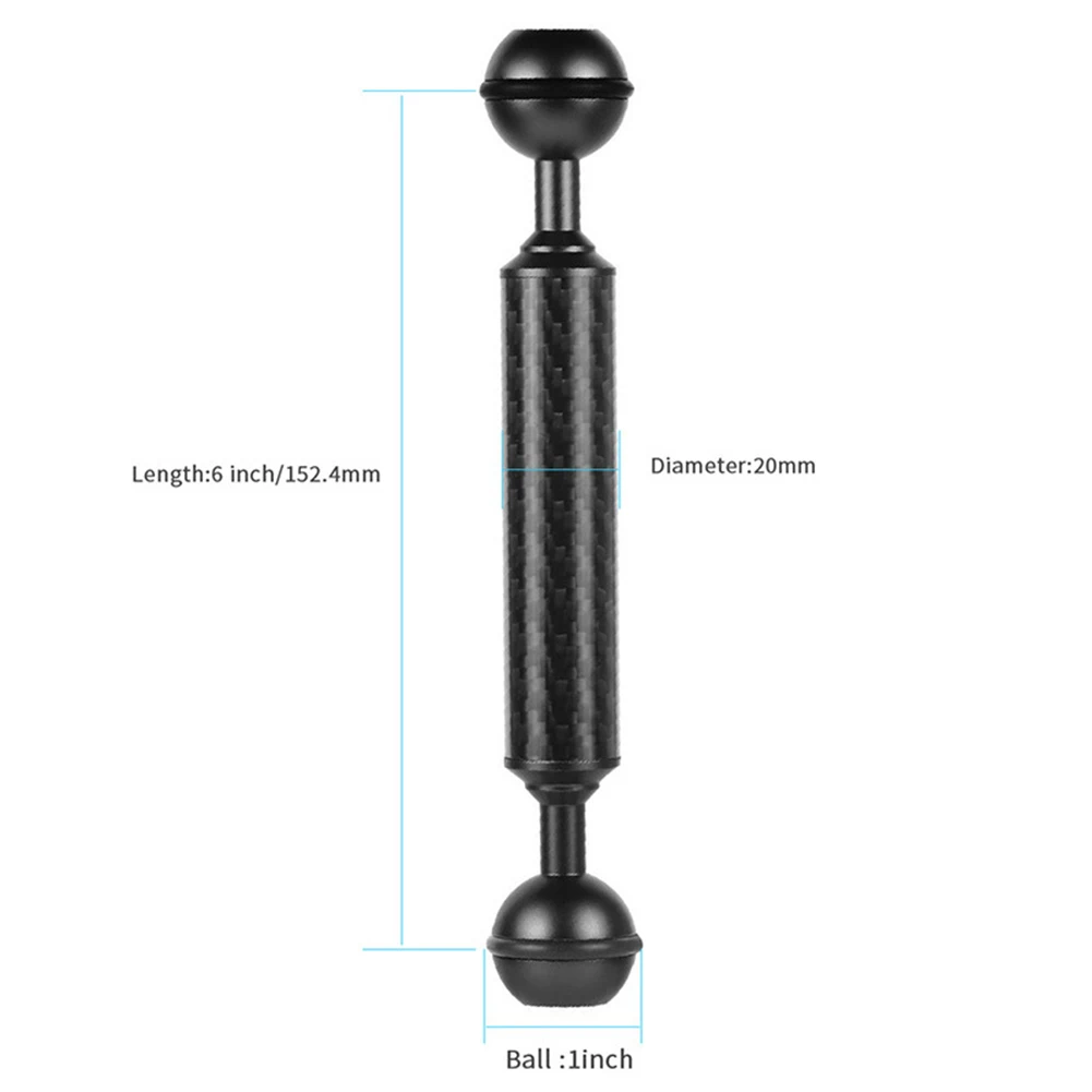 Diving Scenes Dual Ball Buoyancy Rod Dual Ball Buoyancy For Diving Aluminium Alloy Structure Carbon Fiber Material