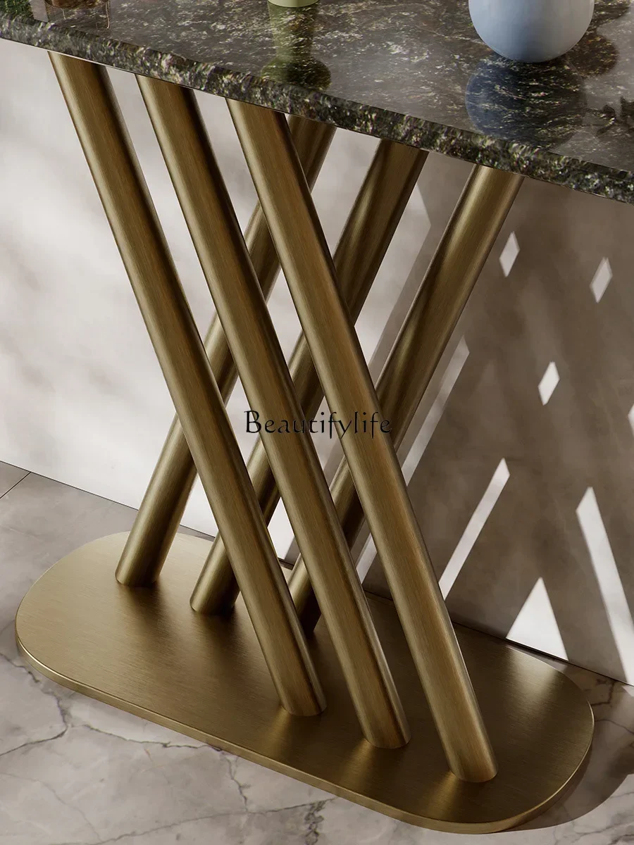 طاولة مدخل فاخرة وخفيفة وحديثة وطاولة عرض نهائية من الرخام الطبيعي