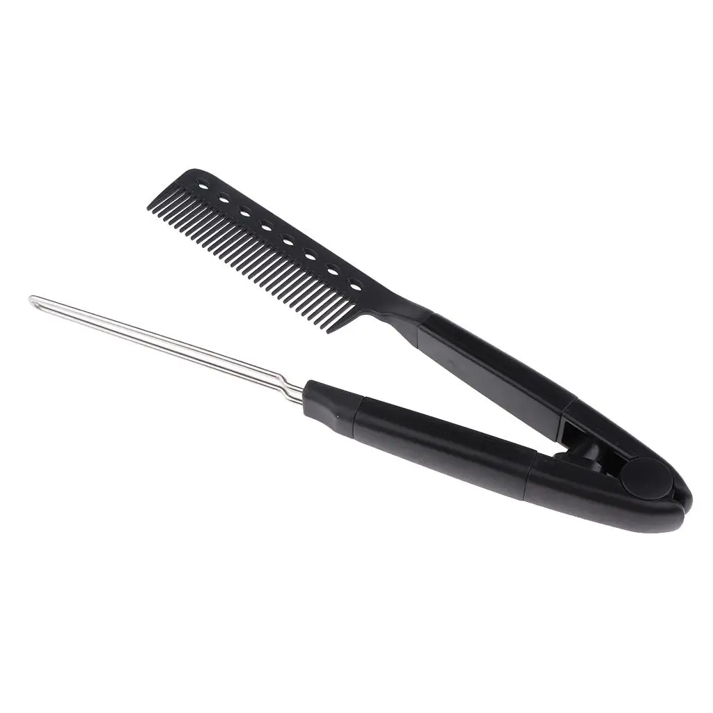 Hair Brush Straightener Plastic Material Folding Straightening Brush Comb Professional Hair Coloring Tool for Salon and Home Use