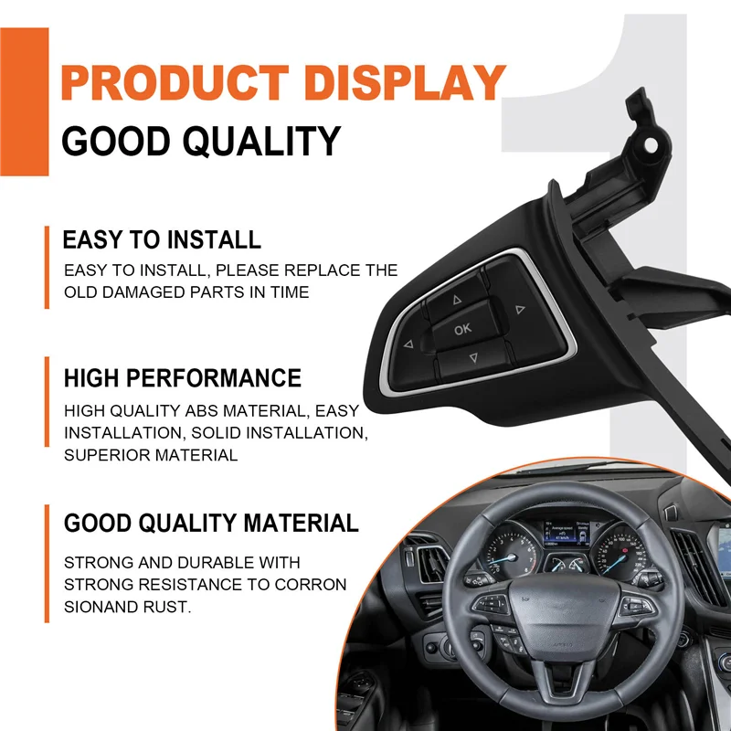 

Рулевое колесо автомобиля AA, левая сторона, многофункциональная кнопка переключения в сборе GJ5T-14K147BA для Ford Kuga 2017-2020 Focus 2015-2019, левый