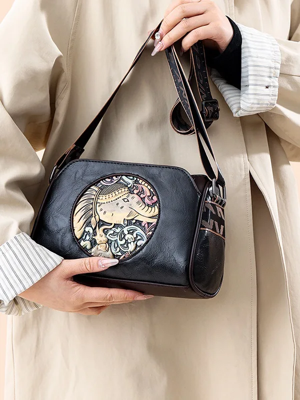 Retro Women's Bag 2025 New Broadband Bag Fashion Soft Leather Shoulder Bag Crossbody Bag Pillow Bag Women's clutch bag