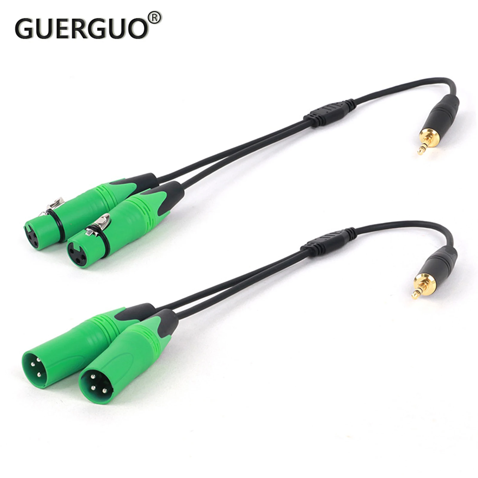 

1PC 3.5 mm Jack to XLR Audio Cable Gold Plated TRS Stereo Male to Male&Female Dual XLR Splitter For Mixer Speakers Amplifiers