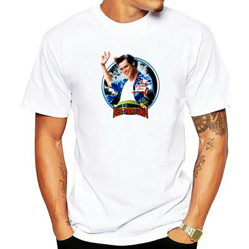 Ace Ventura Pet Detective Movie Poster Men'S T Shirt Jim Carrey Comedy Wisconsin Casual Printing Tee Shirt