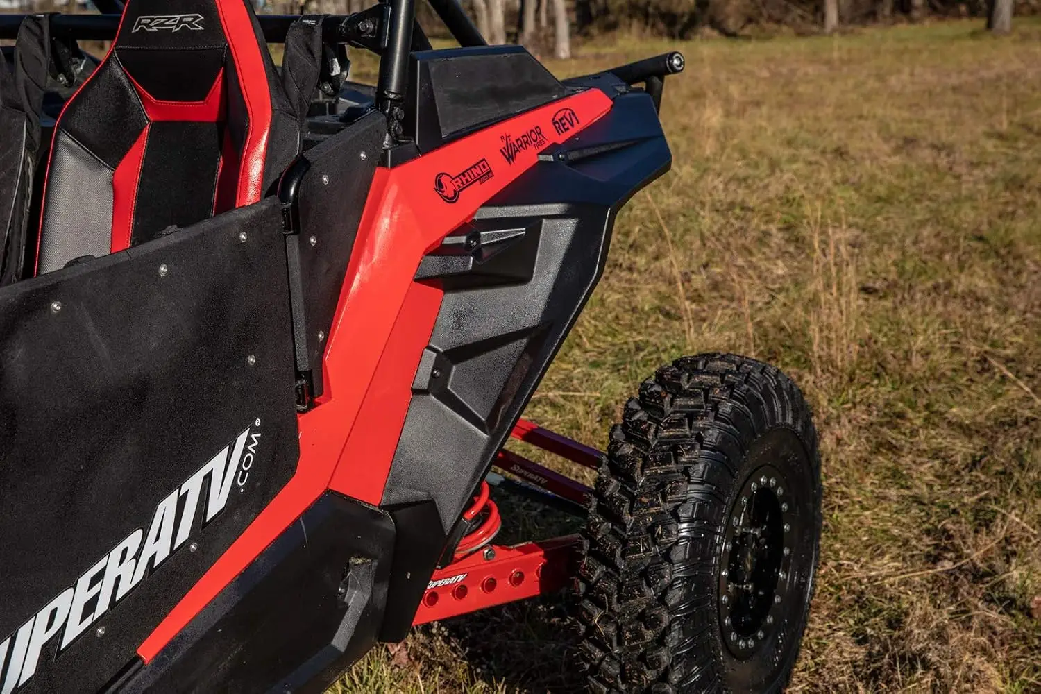 Rear Fender Flares Mud Guards for 2016+ Polaris RZR XP Turbo/4 Turbo, 2018+ Turbo S, Heavy Duty