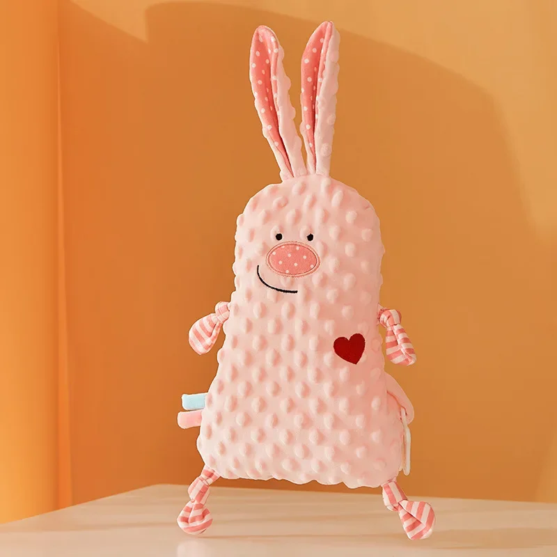 Poupée en peluche Hippopotame pour enfants, jouet en peluche, lapin, vache, couette, jouets apaisants pour bébé, poupée en peluche pour bébé, cadeau de Noël amusant