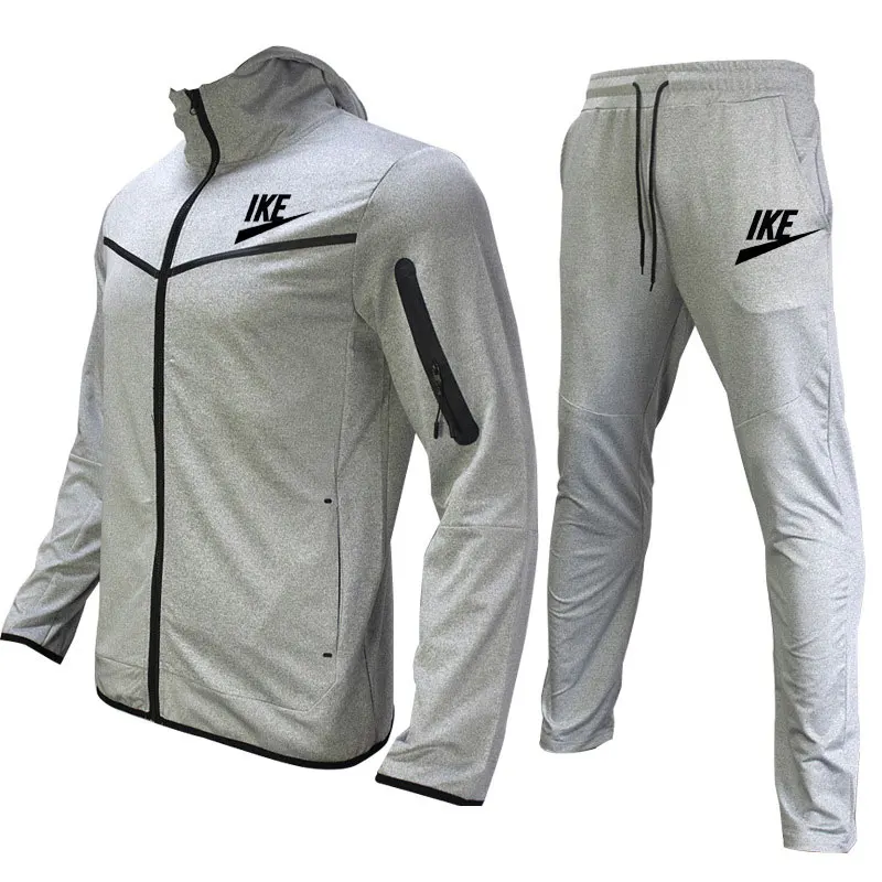 Ropa deportiva para hombre, novedad de primavera y otoño, sudaderas con capucha y pantalones de chándal, conjunto de dos piezas, chándal informal