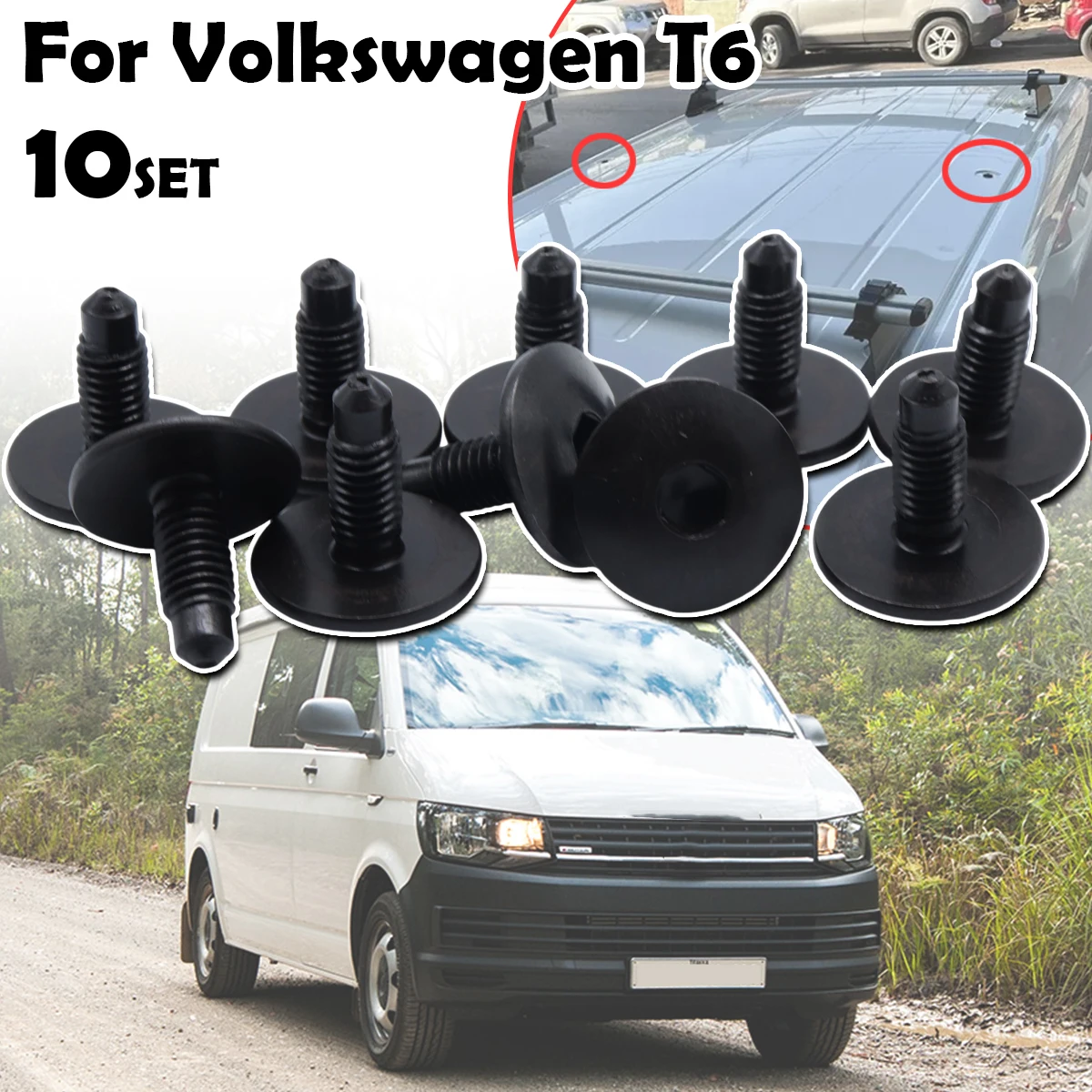

10SET For Volkswagen Transporter T6 2016-2022 T6.1 2003-2021 WHT006148 Roof Rack Holes Panel Blanking Black Screws Bolts Sealed