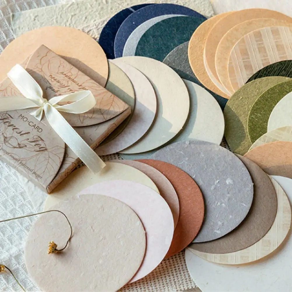 멀티 텍스처 특수 종이 라운드 소재 종이 저널 문구, 빈티지 장식 DIY 수제 공예 종이