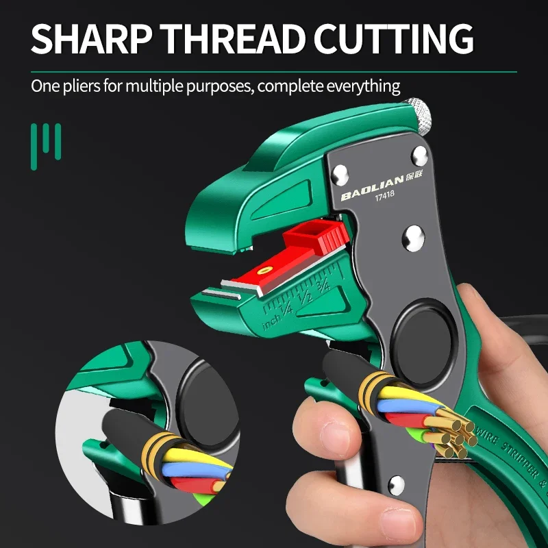 Picture 5: BAOLIAN MF Duckbill Wire Stripper Automatic Wire Stripper Length Adjustable Flat Wire Cutter Wire Stripper For Electrician