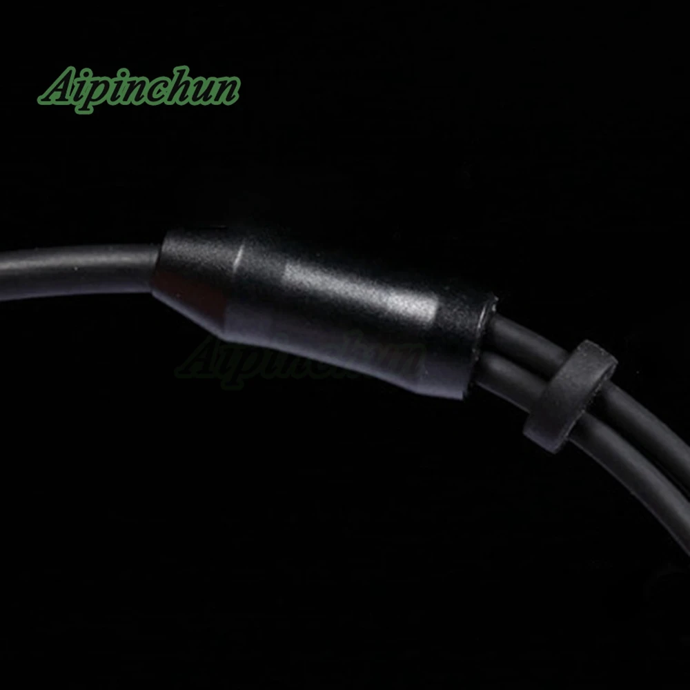 Aipinchun TPE 헤드폰 수리 케이블 DIY 헤드셋 교체 와이어 (마이크 볼륨 컨트롤러 포함) 약 1.5 미터 검정색