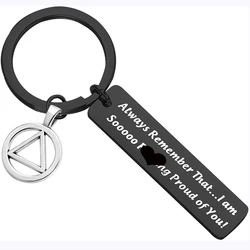 Sobriety Keychain Addiction Recovery Gift AA Alcoholics Anonymous Keyring New Beginnings 12 Steps Gifts