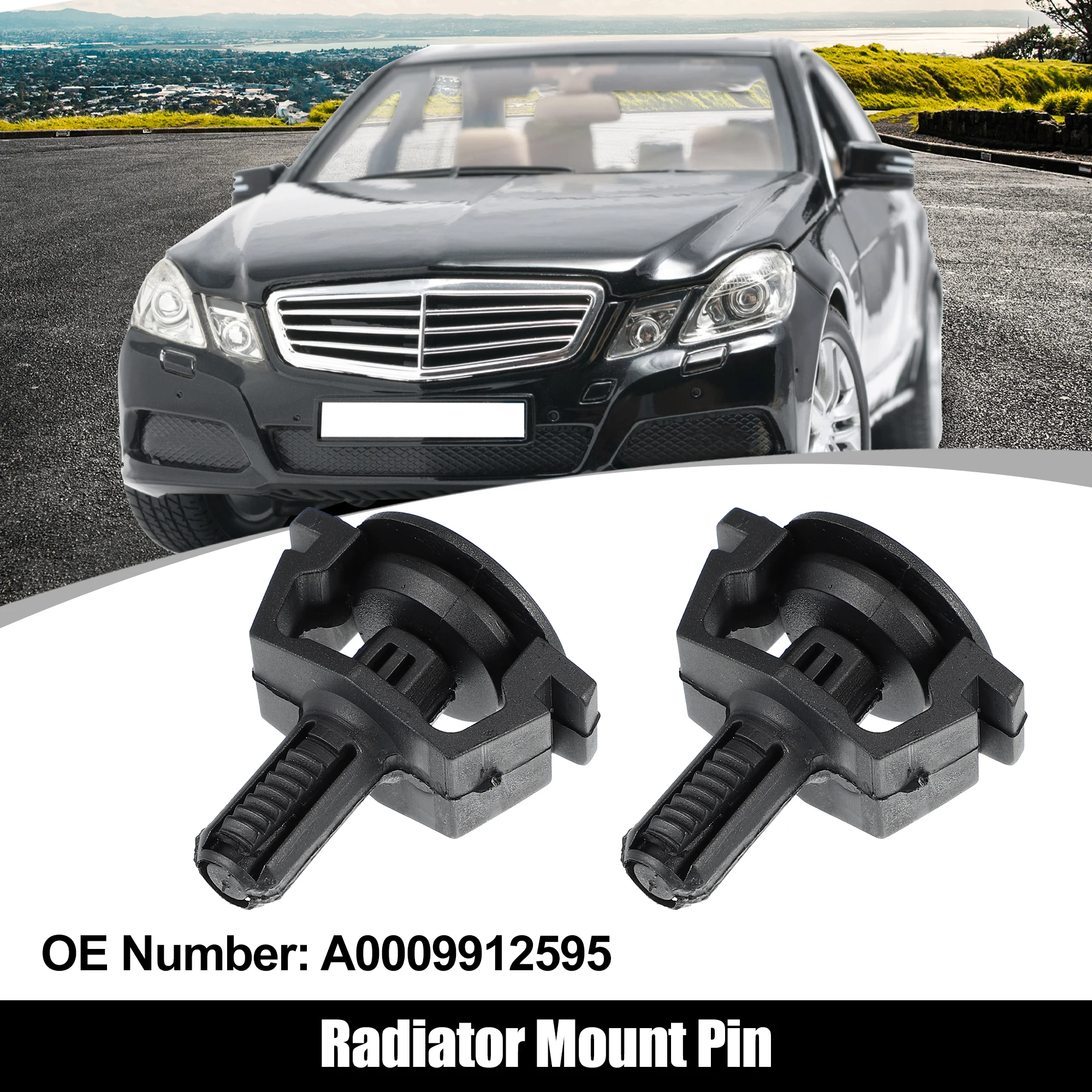 UXCELL 2pcs Radiator Mount Pin A0009912595 for Mercedes Benz E320 E500 E55 CLS500 CLS55 E350 E550
