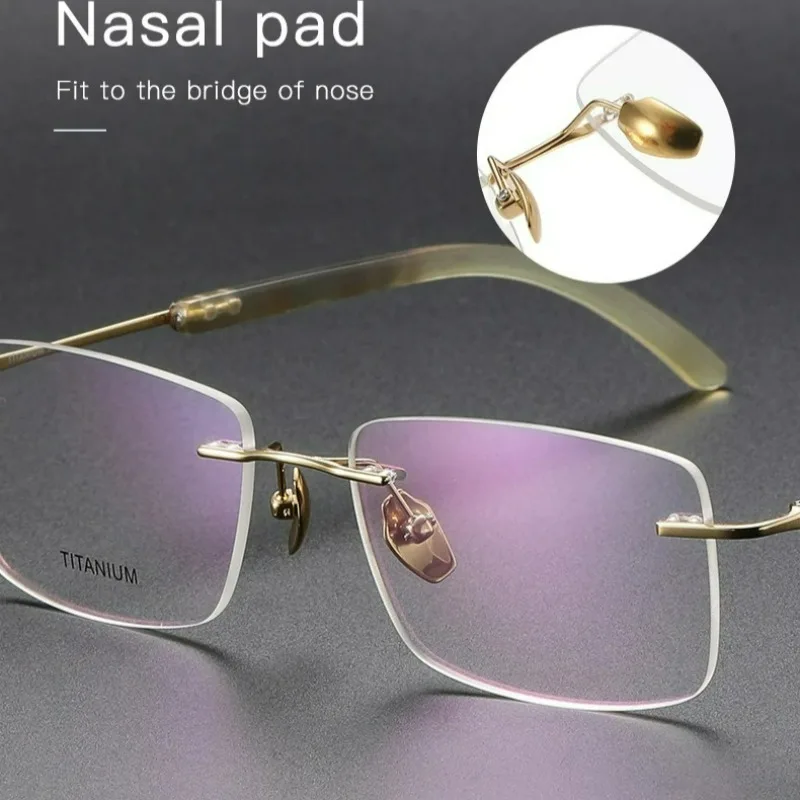 Luxurious Frameless Eyeglasses Optical Frame New High Quality Rectangular Glasses for Men Frameless Prescription Glasses Frames