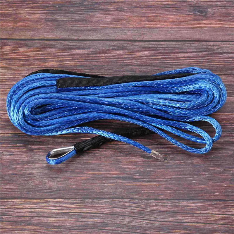 

4Pcs 3/16 Inch X 50 Inch 7700 Lbs Synthetic Winch Line Cable Rope With Protection Sleeve For ATV UTV (Blue)