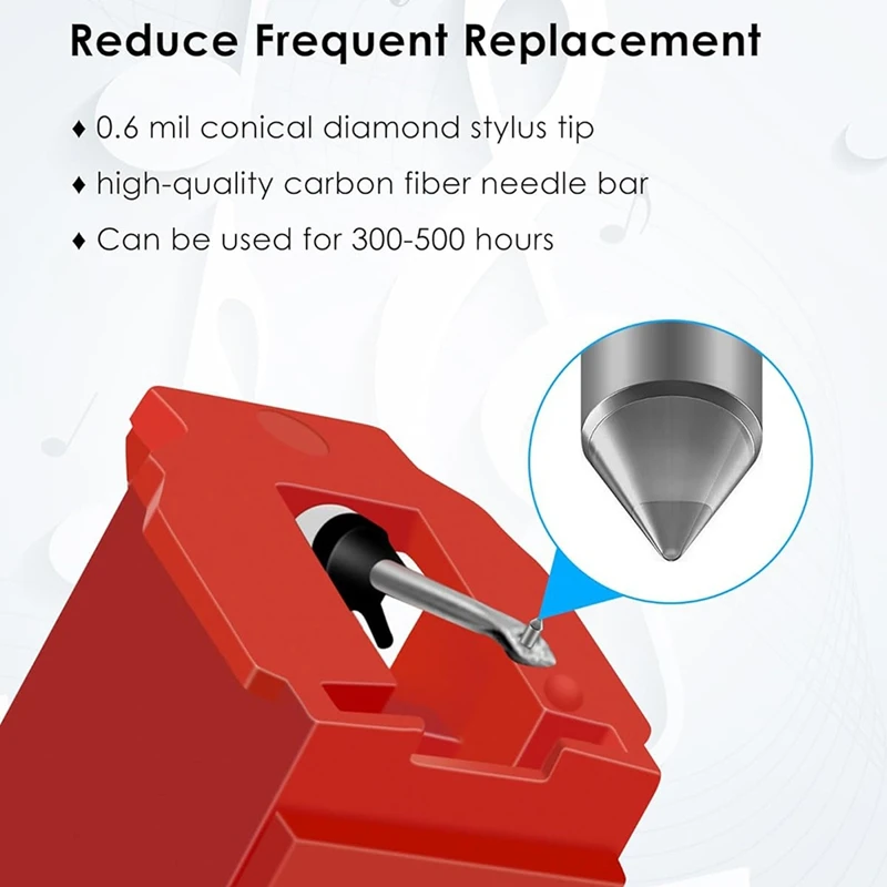 Lápiz óptico de repuesto ATN91R para Audio-Technica ATN91R AT91, puntero de tocadiscos cónico de repuesto, nuevo