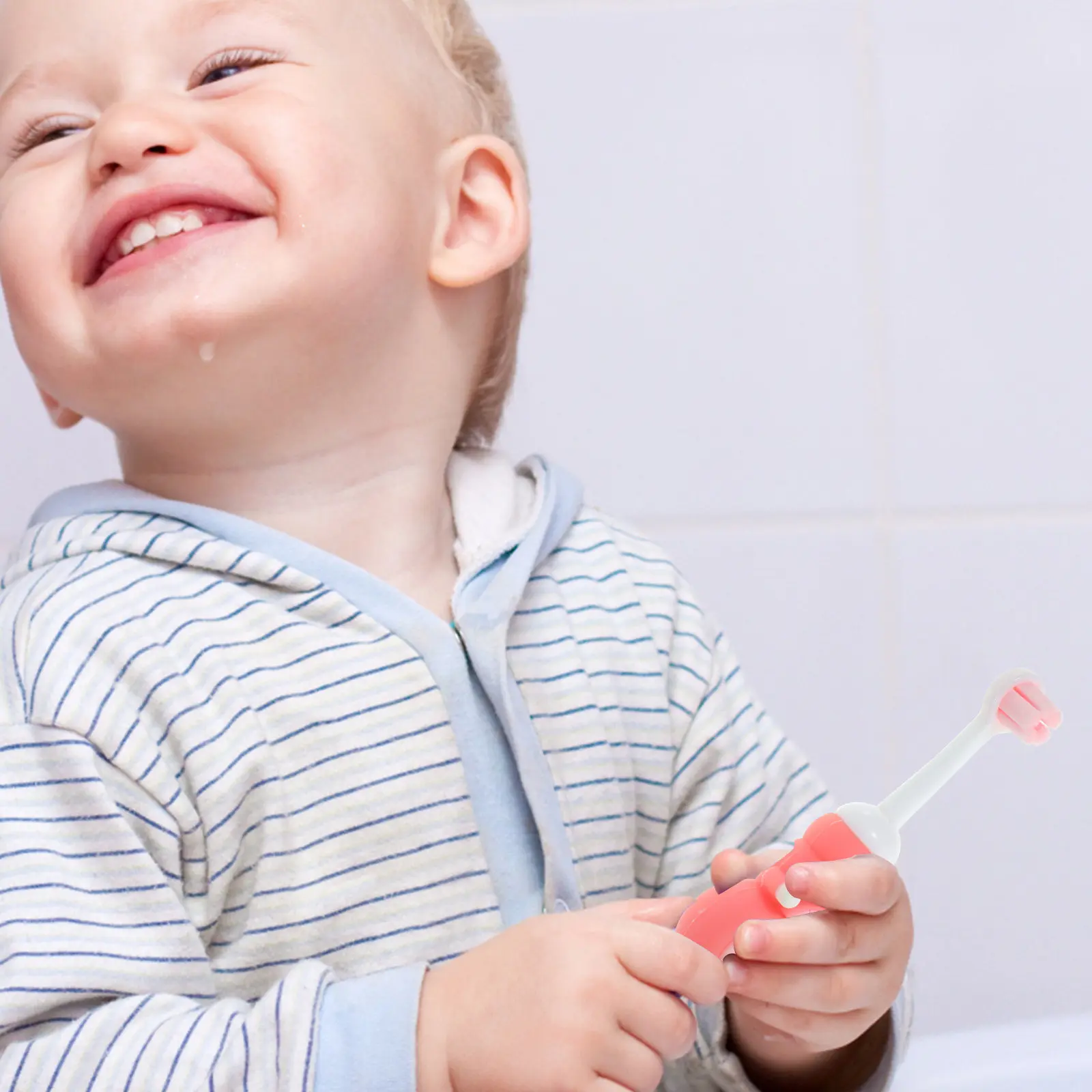 2Pcs Kids Toothbrush Soft Bristle Lovely Bear Shape Gentle Toddler Tooth Brush Easy Grip Children Teeth Brush Kids Toothbrushes