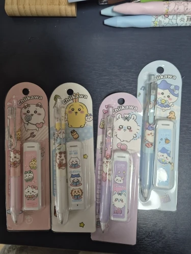 HOT! Stylish Automatic Pencil Set Anime Merchandise Cute Girly Writing Lead Resistant for Students photo review
