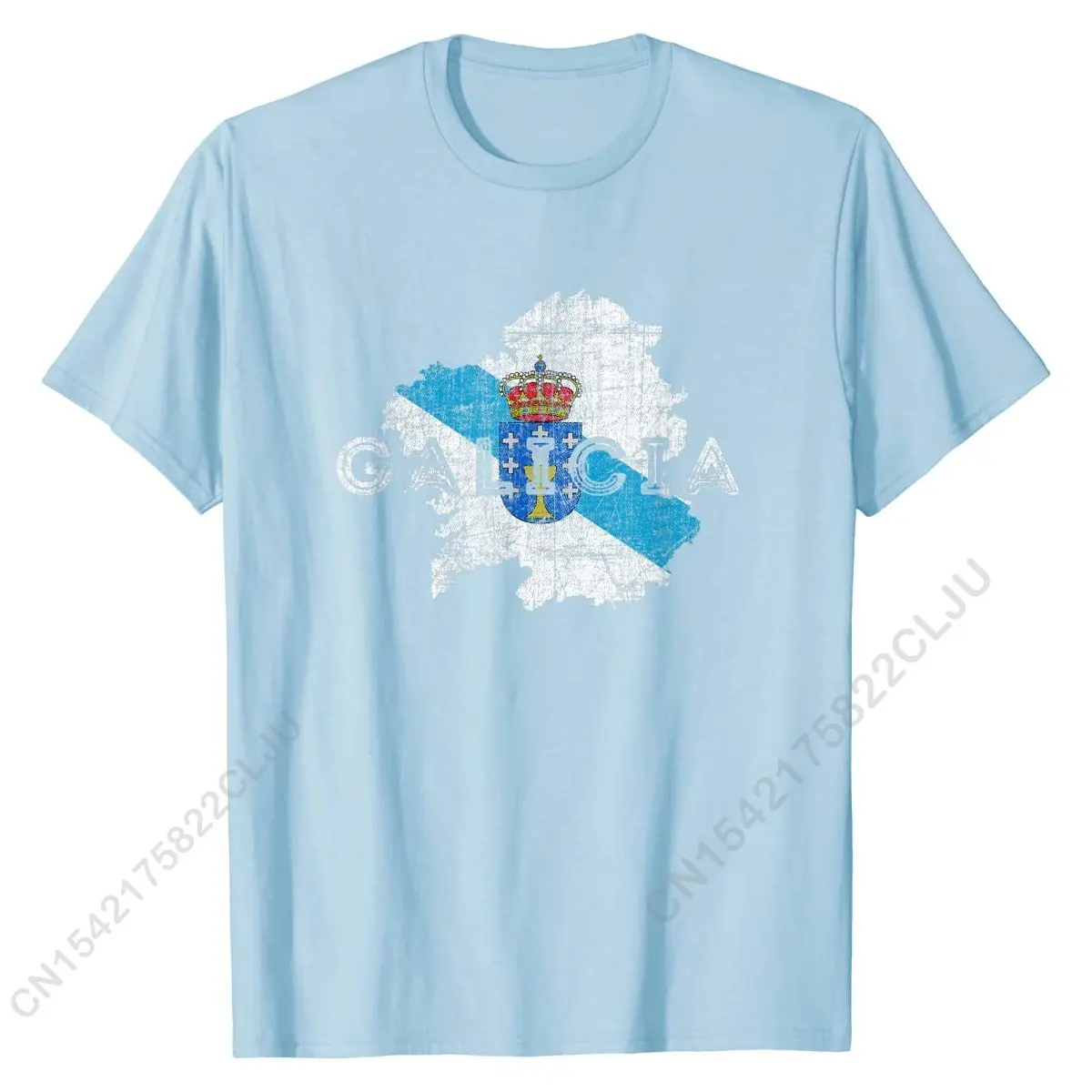 Galician Map And Flag - Distressed Galicia Souvenir T-Shirt Mens New Coming Summer Tops Shirt Cotton Top T-shirts Europe