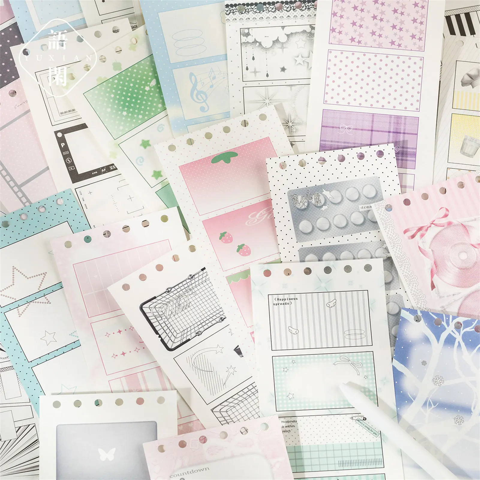 Spiral-Grid Journal Storyboard Notebook for Scrapbooking School Notes Office Scheduling Durable Paper