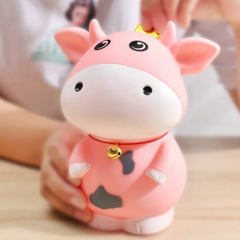 Creative Cartoon Zodiac Cow Bell Deposit Box Storage Jar Cute Agile Enamel Material Ornaments Wear-resistant Drop