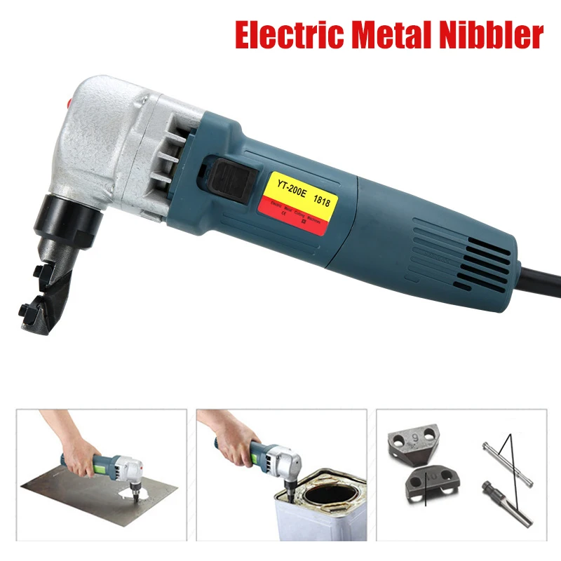 380W 1.8mm Metal Cutting Machine Electric Metal Nibbler Sheet Steel Nibbler High Speed Rotor Stainless Steel Aluminium Plastic