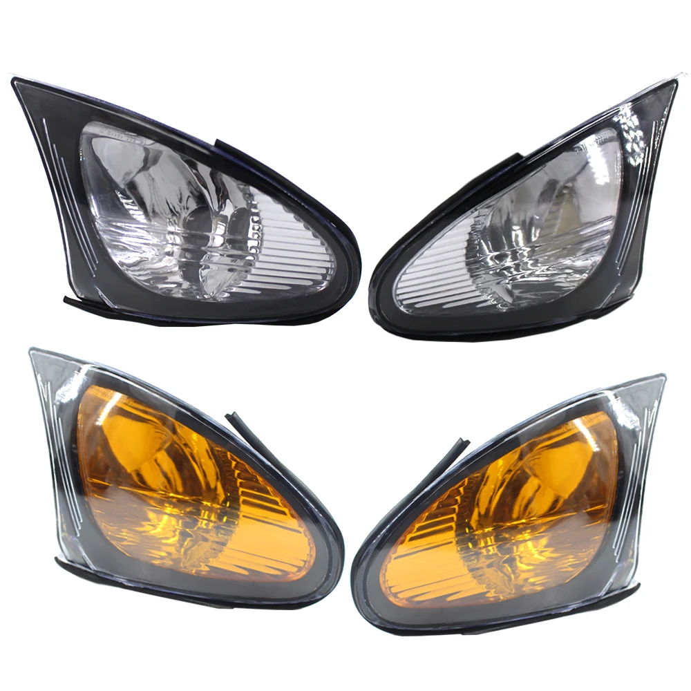 

For BMW E46 325i 325Xi 330i 330Xi 4-Door Headlight Corner Light Housing Headlight Corner Light with Clear/Amber Lens 63136915383