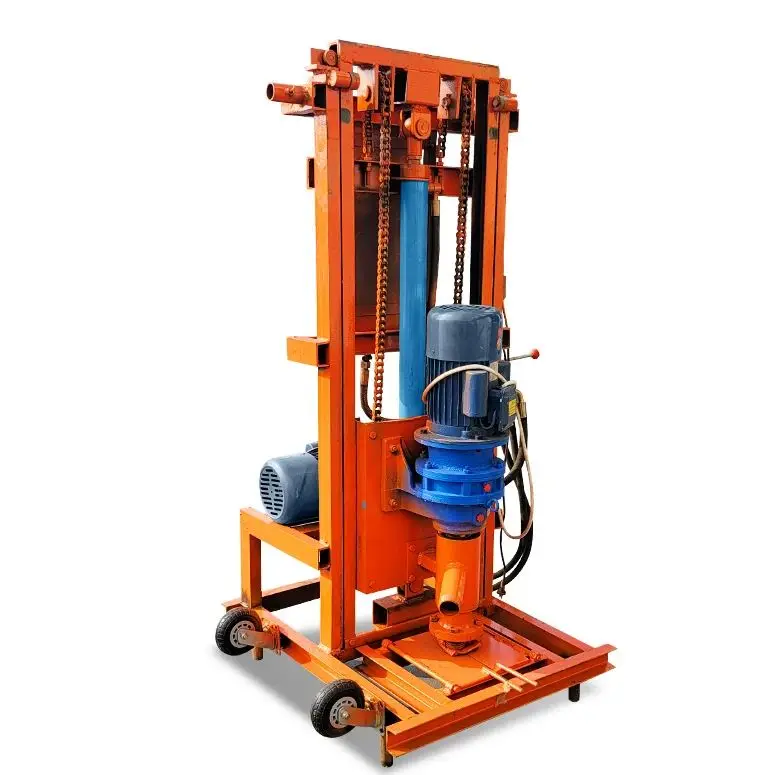 Customized Household Light Drilling Equipment 100m Depth Electric Hydraulic System Portable Efficient