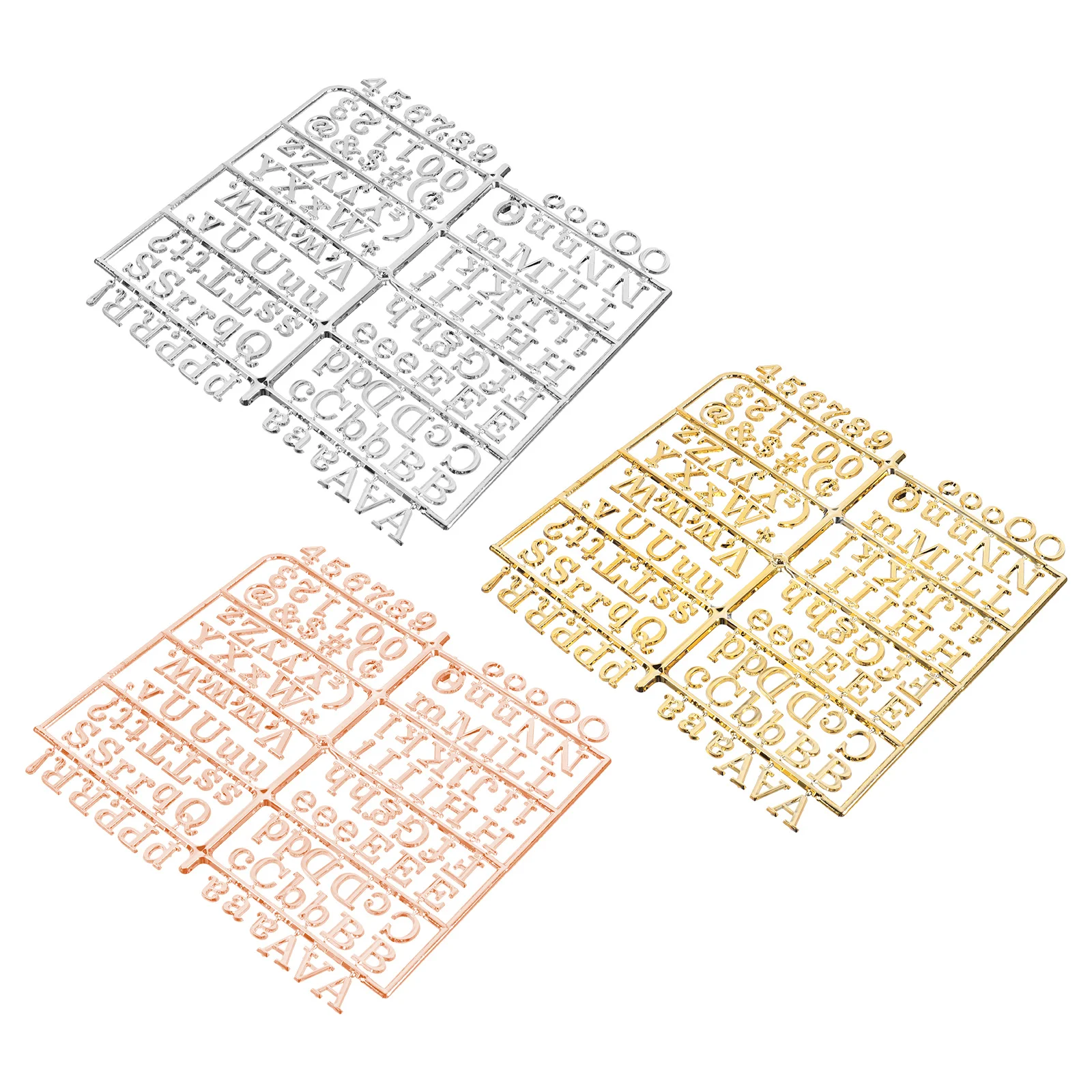3pcs Plastic Letter Set Colorful Alphabet Message For Felt Letter Character Board Home Office Coffee Shop Restaurant