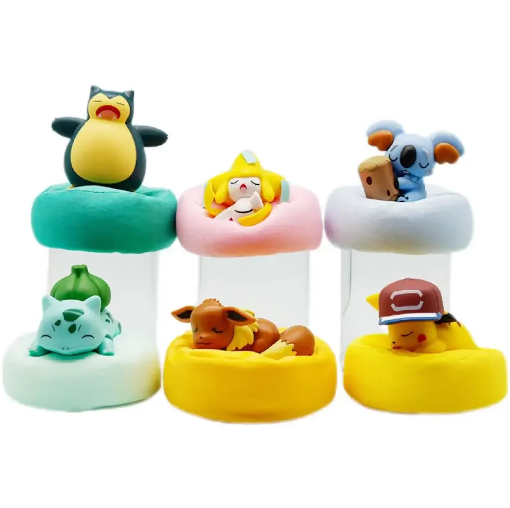 Anime Pokémon Blind Box Modellfigur 1-12 Stück Pikachu Schlaf-Serie Innenraumfigur Schlafende Position Spielzeug Geschenk für Freunde – Detail 10