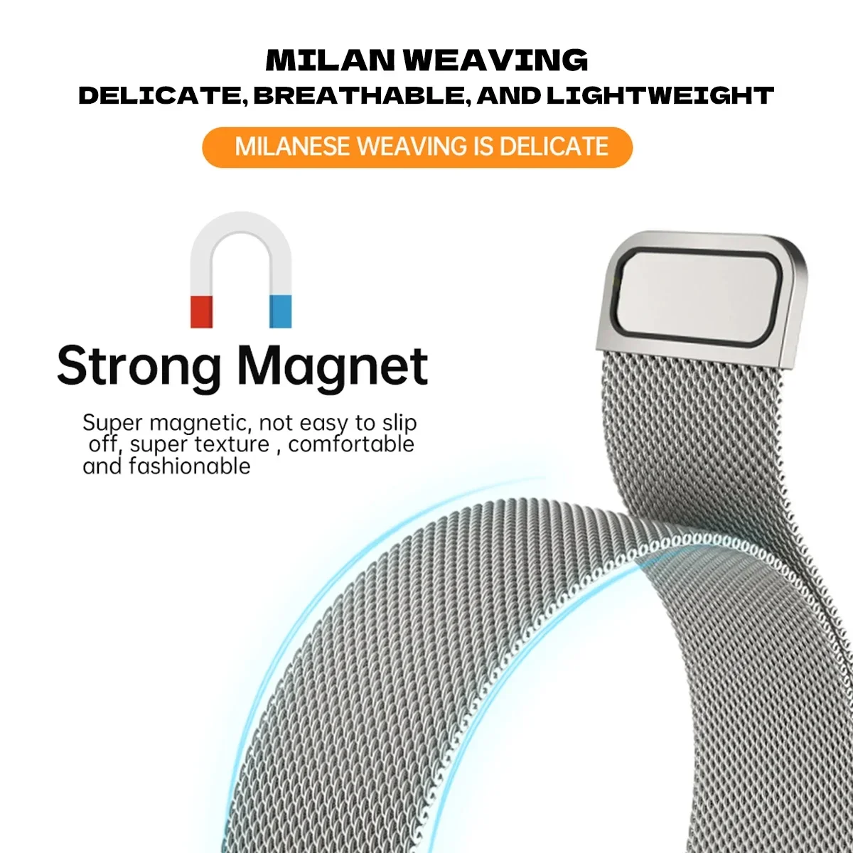 Magnetic Strap for Samsung Galaxy Fit 3 Smart watch Stainless Steel Sport Loop Bracelet Correa Samsung Galaxy Fit 3 R390 Band