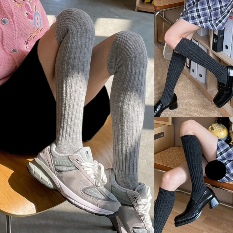 1 Pair Knee Length Stockings Princess Dress Socks Ruffle Calf Tube Frilly Socks