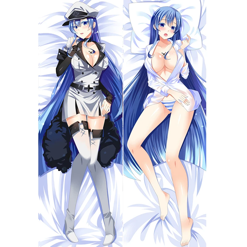 Newly Design Anime Pillowcase Akame Ga Kill Esdeath  Dakimakura Pillow Case Pillowcase