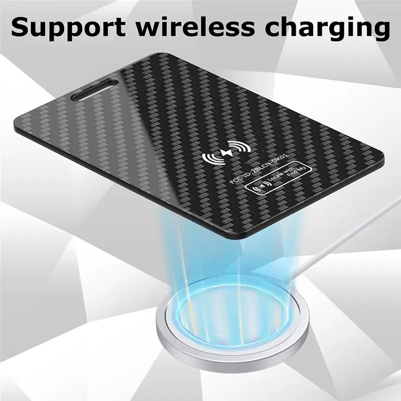Wallet Tracker Bluetooth Card 1.8Mm Thin Wireless Charging Works With Find My IOS Only IP68 Waterproof Item Tracker