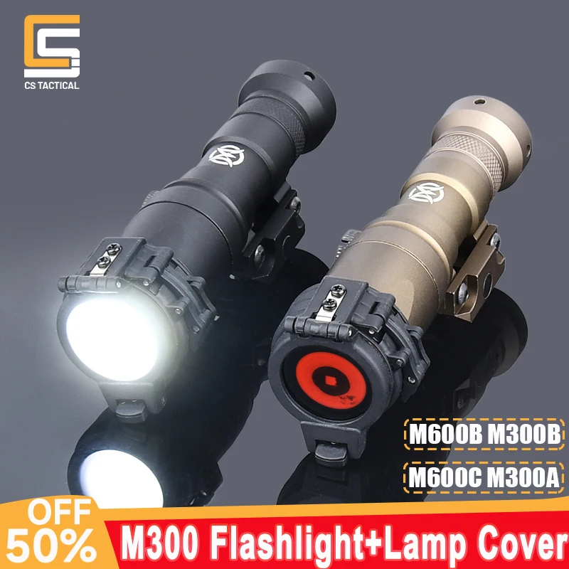 WADSN Tactical SF M300A Flashlight With IR Fill Protector Cover For M300B M600B M300A M600C LED Scout Light Hunting Accessoires