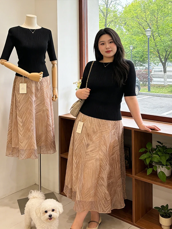 

Summer New Style Age Reduction Set High Waist Skirt Sleeveless Top Women's Fashion Commute Korean Version Slim Fit