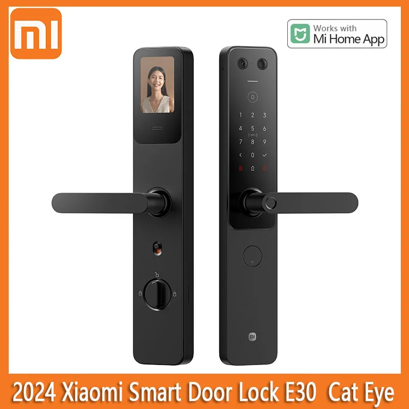 Xiaomi Smart Door Lock E30 Visual Screen 160 ° Ultra-wide angle Full Color Night Vision Fingerprint Bluetooth NFC Unlock mi home