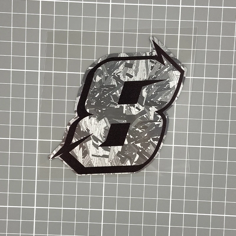 1PC Silber Carbon Faser Vinyl Anzahl Motorrad Aufkleber Wasserdicht DlY Helm Frontscheibe Kraftstoff Tank Roller Vinyl Aufkleber