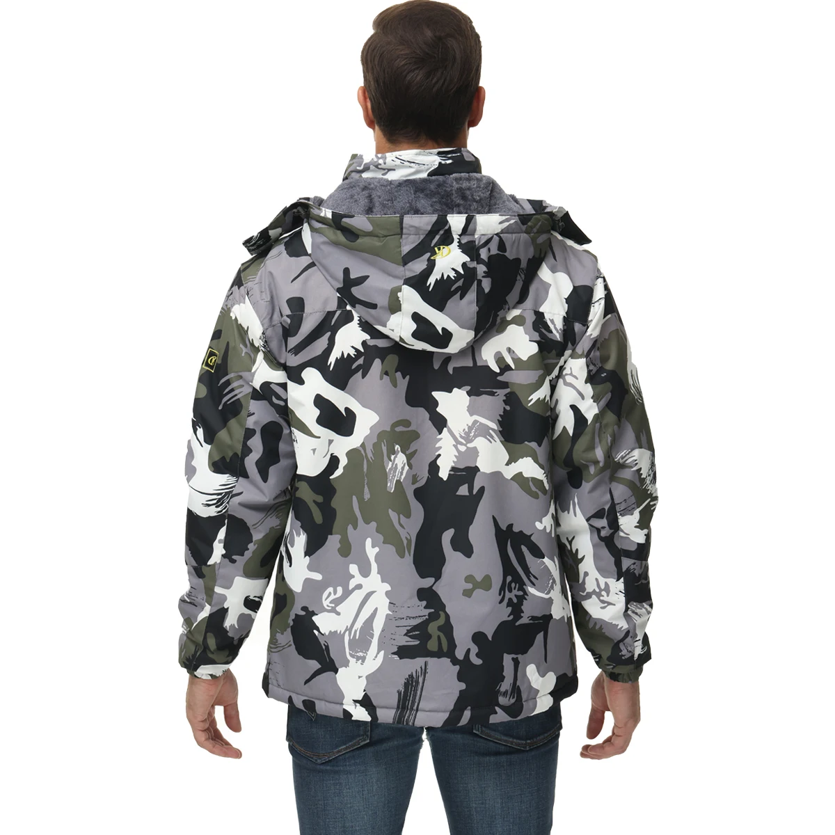 Men\'s Ski Jacket Camouflage Waterproof Skiing Rain Windproof Coat Mountain Plush Warm Winter Outdoor Sports Coats