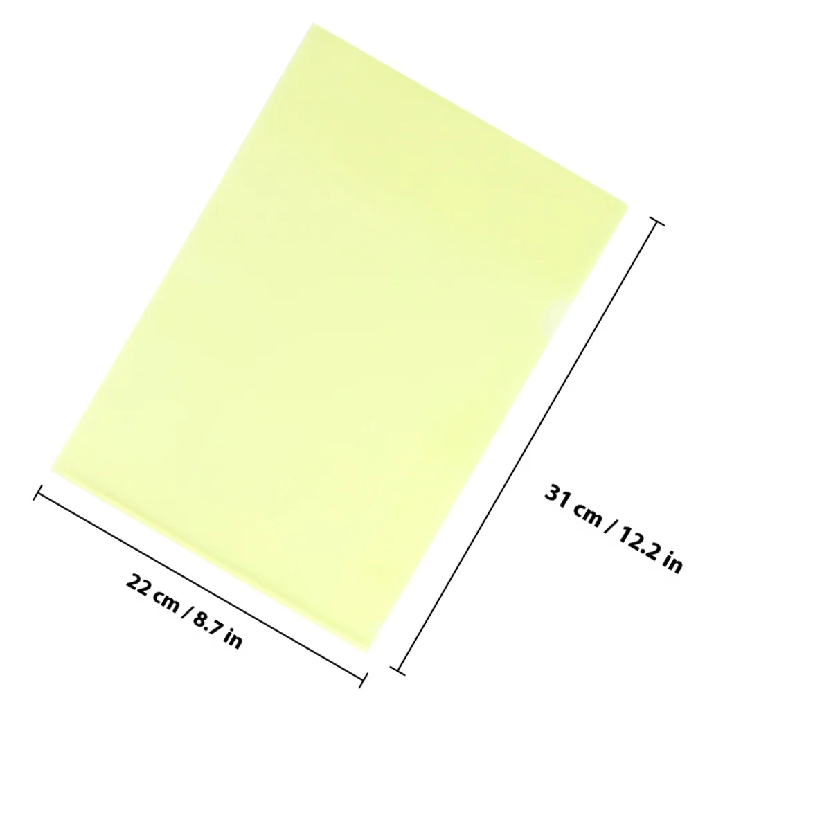 30 قطعة A4 L مجلد ملفات مادة PP شفافة وثيقة توسيع المحفظة الأصفر وثيقة توسيع المحفظة