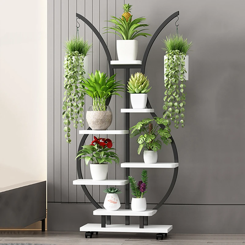 Designer Restaurant Floor-to-ceiling Plant Shelves Balcony Multi-layer Plant Stand Modern Minimalist Living Room Flower Pot Rack