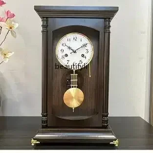 R غرفة المعيشة الصينية الجديدة ساعة مقعد ميكانيكية الطراز القديم حركة الساعة المنزلية الرجعية ساعة سطح المكتب R #2
