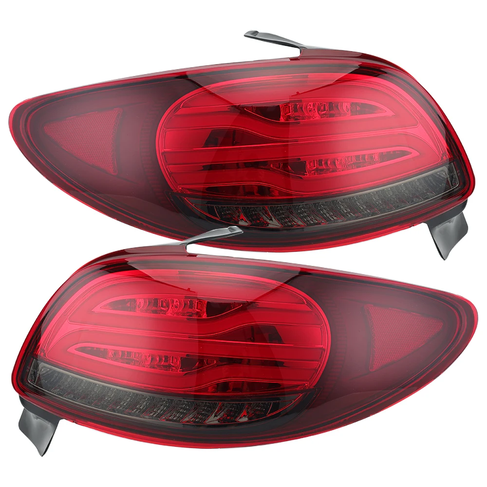 1 Pair Red LED Tail Lights for Peugeot 206 206CC 2004-2008 Rear