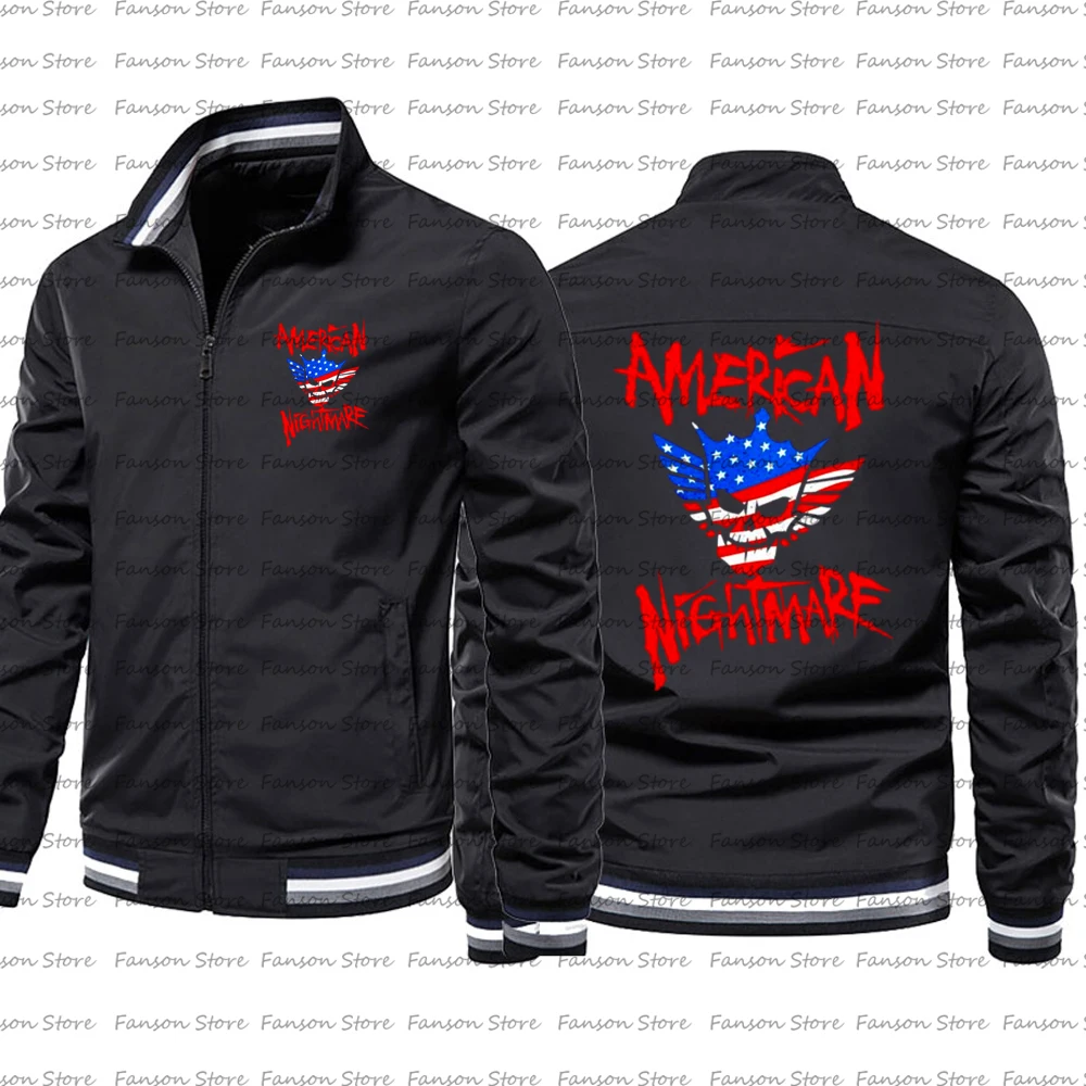 Spring and autumn 2024 New Famous Wrestler Cody Rhodes Men\'s Fighting fans Windbreaker jacket Street Sports Casual coat